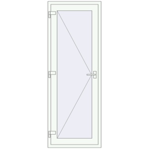 Купити Внутрішні двері 800x2100 мм REHAU Т94/60 Білий (RAL 9016) з двох сторін