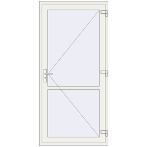 Купити Внутрішні двері 1050x2200 мм REHAU Т94/60 Білий (RAL 9016) з двох сторін