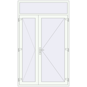 Купити Внутрішні двері 1500x2500 мм REHAU Z74/60 Білий (RAL 9016) з двох сторін