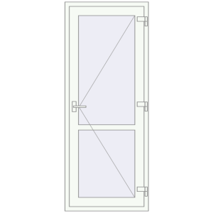 Купити Внутрішні двері 790x2035 мм REHAU Т94/60 Білий (RAL 9016) з двох сторін