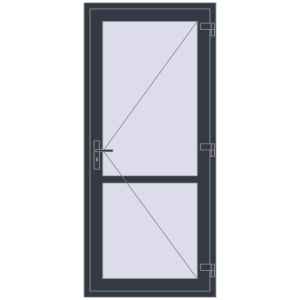 Купити Внутрішні двері 920x2050 мм REHAU Т94/60 ANTHRACITE_GREY_STRUKTURAL з двох сторін