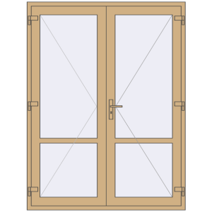 Купити Внутрішні двері 1600x2100 мм Altest RAL 1001 Beige з двох сторін