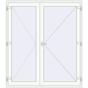 Купити Внутрішні двері 1800x2050 мм REHAU Z74/60 Білий (RAL 9016) з двох сторін