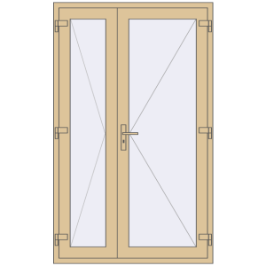 Купити Внутрішні двері 1250x2050 мм Altest RAL 1014 Ivory з двох сторін