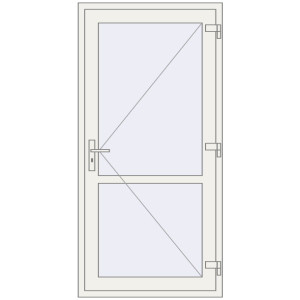 Купити Внутрішні двері 930x1900 мм REHAU Z74/60 Білий (RAL 9016) з двох сторін