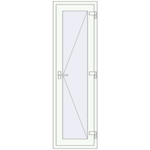 Купити Внутрішні двері 600x2000 мм REHAU Т94/60 Білий (RAL 9016) з двох сторін