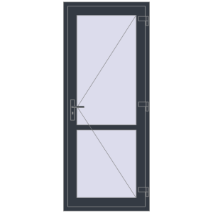 Купити Внутрішні двері 840x2040 мм REHAU Т94/60 ANTHRACITE_GREY_STRUKTURAL з двох сторін