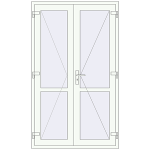 Купити Внутрішні двері 1240x2100 мм REHAU Т94/60 Білий (RAL 9016) з двох сторін