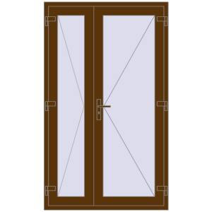 Купити Внутрішні двері 1200x2010 мм REHAU Z74/60 WALNUT з двох сторін