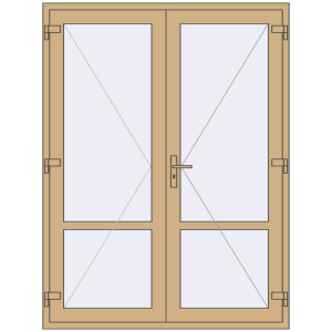 Купити Внутрішні двері 1550x2050 мм Altest RAL 1001 Beige з двох сторін