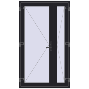Купити Внутрішні двері 1200x2050 мм REHAU Т94/60 BLACK_ULTI-MATT з двох сторін
