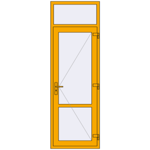 Купити Внутрішні двері 800x2400 мм Altest RAL 1003 Signal yellow з двох сторін