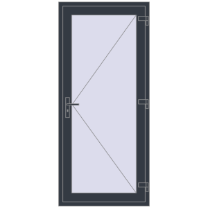Купити Внутрішні двері 900x1990 мм REHAU Т94/60 ANTHRACITE_GREY_STRUKTURAL з двох сторін