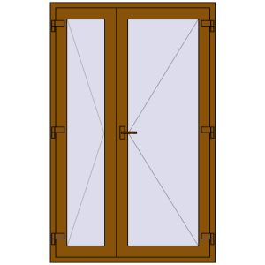 Купити Внутрішні двері 1300x2050 мм REHAU Т94/60 GOLDEN OAK з двох сторін