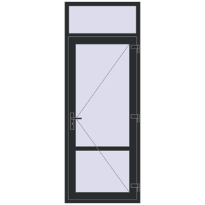 Купити Внутрішні двері 900x2400 мм Altest RAL 9017 Traffic black з двох сторін