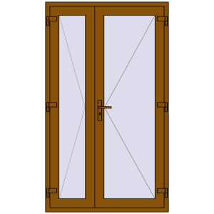 Купити Внутрішні двері 1200x2050 мм REHAU Т94/60 GOLDEN OAK з двох сторін
