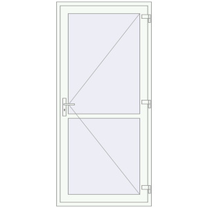 Купити Внутрішні двері 1060x2280 мм REHAU Z74/60 Білий (RAL 9016) з двох сторін