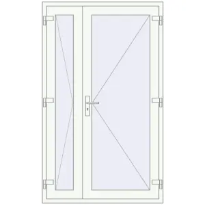 Купити Внутрішні двері 1200x2000 мм REHAU Т94/60 Білий (RAL 9016) з двох сторін