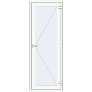 Купити Внутрішні двері 750x2200 мм Altest RAL 9017 Traffic black ззовні