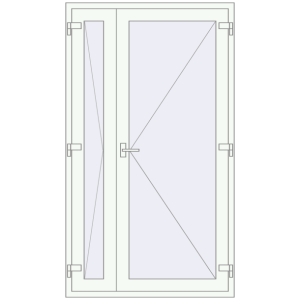 Купити Внутрішні двері 1200x2100 мм REHAU Т94/60 Білий (RAL 9016) з двох сторін