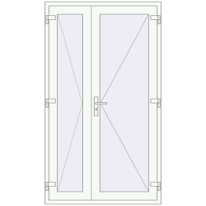 Купити Внутрішні двері 1220x2120 мм REHAU Z74/60 Білий (RAL 9016) з двох сторін
