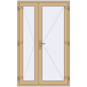 Купити Внутрішні двері 1250x2050 мм Altest RAL 1001 Beige з двох сторін