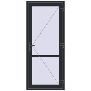 Купити Внутрішні двері 900x2100 мм Altest RAL 9017 Traffic black з двох сторін