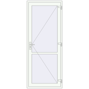 Купити Внутрішні двері 950x2350 мм Altest RAL 9016 Traffic white з двох сторін