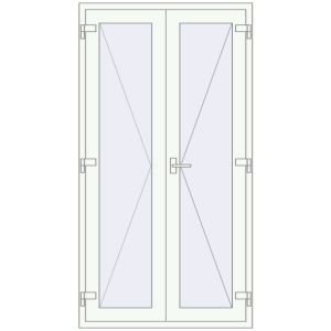 Купити Внутрішні двері 1120x2100 мм REHAU Т94/60 Білий (RAL 9016) з двох сторін