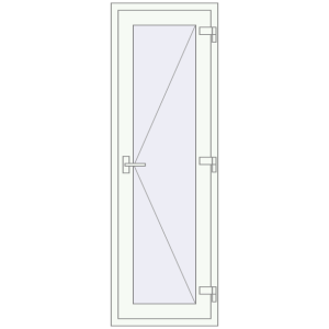 Купити Внутрішні двері 600x1900 мм REHAU Т94/60 Білий (RAL 9016) з двох сторін