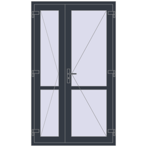 Купити Внутрішні двері 1200x2050 мм REHAU Т94/60 ANTHRACITE_GREY_STRUKTURAL з двох сторін