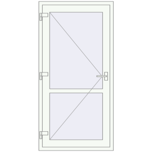 Купити Внутрішні двері 900x1800 мм REHAU Т94/60 Білий (RAL 9016) з двох сторін