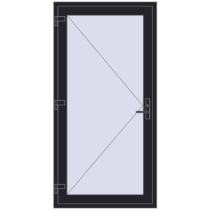 Купити Внутрішні двері 1000x2000 мм REHAU Т94/60 BLACK_ULTI-MATT з двох сторін