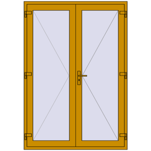 Купити Внутрішні двері 1500x2150 мм Altest RAL 1005 Honey yellow з двох сторін