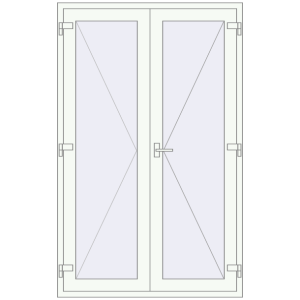 Купити Внутрішні двері 1290x2100 мм REHAU Т94/60 Білий (RAL 9016) з двох сторін