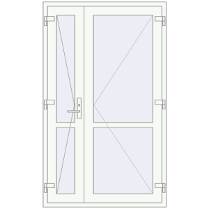 Купити Внутрішні двері 1200x2000 мм REHAU Т94/60 Білий (RAL 9016) з двох сторін