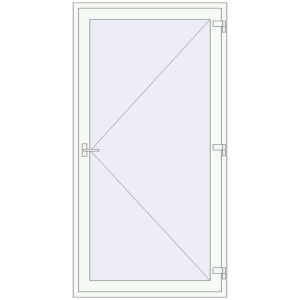 Купити Внутрішні двері 1200x2300 мм Altest RAL 9016 Traffic white з двох сторін