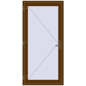 Купити Внутрішні двері 1000x2050 мм REHAU Т94/60 WALNUT з двох сторін