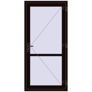 Купити Внутрішні двері 980x2050 мм REHAU Т94/60 BLACK_BROWN з двох сторін