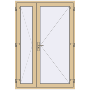 Купити Внутрішні двері 1400x2050 мм Altest RAL 1014 Ivory з двох сторін