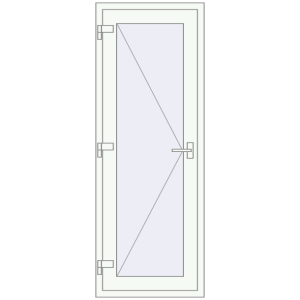 Купити Внутрішні двері 680x1850 мм REHAU Т94/60 Білий (RAL 9016) з двох сторін