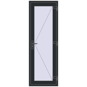 Купити Внутрішні двері 700x2050 мм Altest RAL 9017 Traffic black з двох сторін