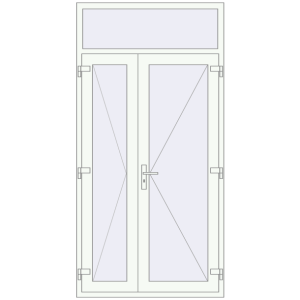 Купити Внутрішні двері 1200x2400 мм Altest RAL 9017 Traffic black ззовні