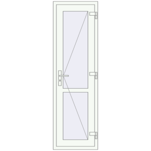 Купити Внутрішні двері 590x1960 мм Altest RAL 9016 Traffic white з двох сторін