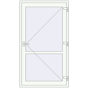 Купити Внутрішні двері 1050x1850 мм REHAU Т94/60 Білий (RAL 9016) з двох сторін
