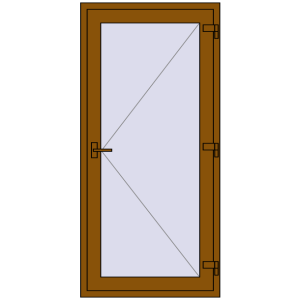 Купити Внутрішні двері 900x1900 мм REHAU Т94/60 GOLDEN OAK з двох сторін