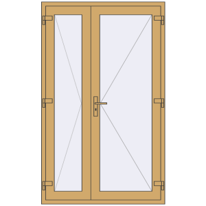 Купити Внутрішні двері 1250x2050 мм Altest RAL 1002 Sand yellow з двох сторін