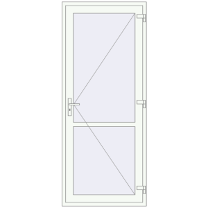 Купити Внутрішні двері 970x2340 мм REHAU Т94/60 Білий (RAL 9016) з двох сторін