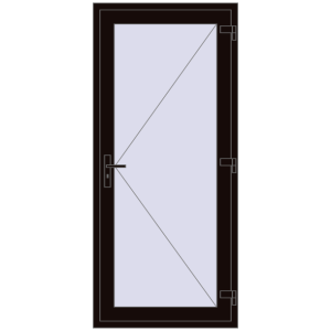 Купити Внутрішні двері 900x2020 мм REHAU Т94/60 BLACK_BROWN з двох сторін