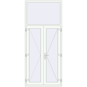 Купити Внутрішні двері 1200x2800 мм Altest RAL 9016 Traffic white з двох сторін
